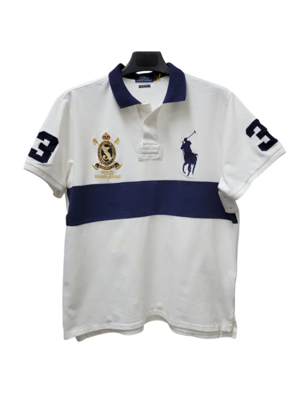 Polo Ralph Lauren Custom Slim Fit Colorblock Cotton Polo Shirt Size XL Men's